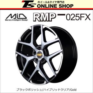 MID RMP 025FX 7.0J-18インチ (48) 5H/PCD114.3 ブラックポリッシュ/ハイブリッドクリア ホイール１本 マルカサービス正規取扱店｜topstone-bf