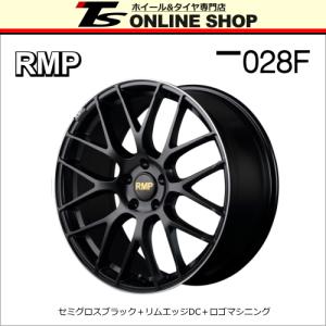 MID RMP 028F 8.0J-19インチ (42) 5H/PCD114.3 セミグロスブラック＋リムエッジDC＋ロゴマシニング ホイール１本 マルカサービス正規取扱店｜topstone-bf