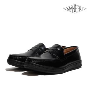 MANEBU（マネブ） シューズ MANEBU HIHIN BROWN BLACK ブラウン