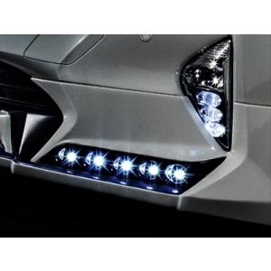プリウス 50系 前期 ハイブリッド フロントハーフスポイラー用 LEDスポット 5連 ブルー