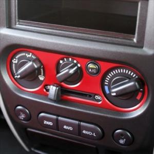 ジムニー JB23-5型以降 ACコントロールカバー レッド