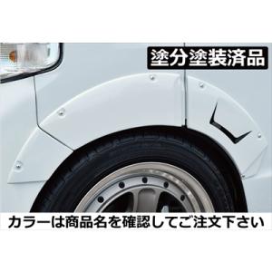 エブリイワゴン DA17W ワイドオーバーフェンダー FRP製 塗分塗装済 シルキーシルバーメタリッ...