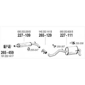 VW LUPO 1.4 純正タイプ補修用マフラー センターマフラー 【納期未定】｜toptuner-store