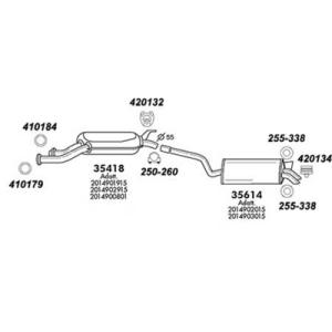 BENZ W201 190E 2.6 純正タイプ補修用マフラー クランプ