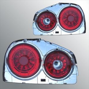 スカイライン R34 LEDスーパーユーロテール 赤/白 クリスタル