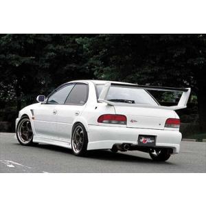 インプレッサ GC8 C-I リアウイング FRP+カーボン製 塗装済み : エアロ