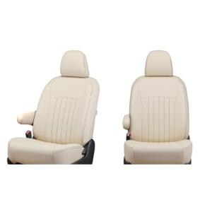 DREJ3P  マツダ MX-30  シートカバー ライン アイボリー × ブラウンステッチ