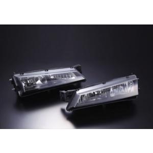D-MAX】シルビア S14 後期 クリスタルヘッドライト ブラック（左右