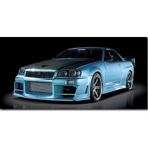 スカイラインGT-R BNR34 エアロボンネット FRP製 塗装済み : エアロ
