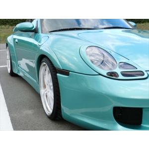 ポルシェ 996 GT-R version オーバーフェンダー/フロント 塗装取付込