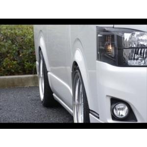 ハイエース 200系 ワイドボディ オーバーフェンダー ABS製 塗装済 ホワイトパールクリスタルシ...