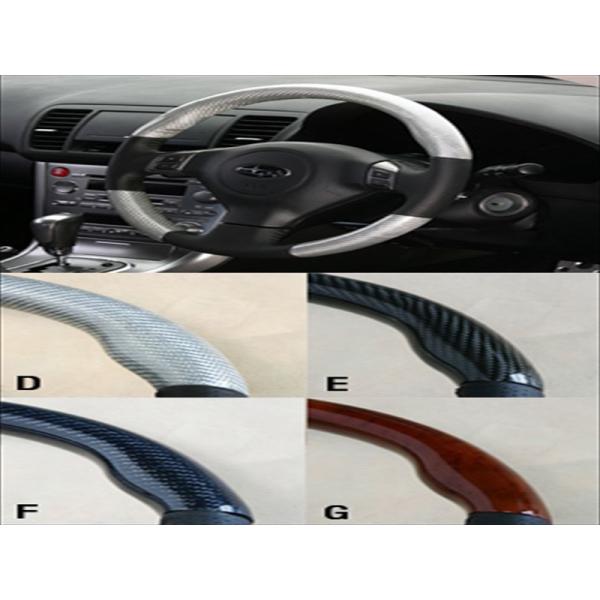 BL5 レガシィ B4 Type-R CORSA オリジナルコンビステアリング（ブルーカーボン×本革...