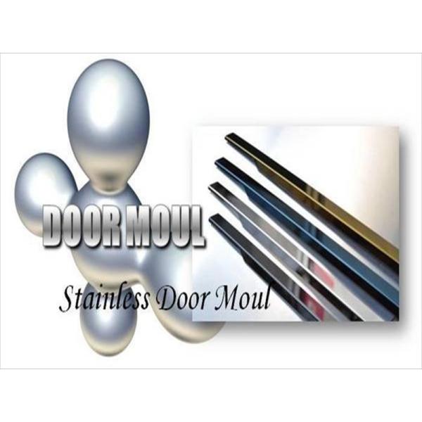 エスティマ CR50/55 ステンレスドアモール 4ピース 鏡面カラー Black