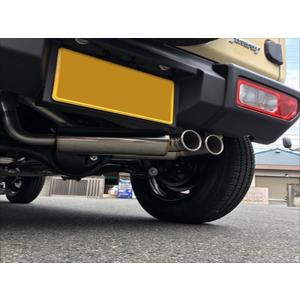 ジムニー JB64W 5ZIGEN SPダブルサイレンサーマフラ ー純正バンパー 5ZIGEN マフラー 5ZIGEN-SP ジムニー 3BA-JB64W 砲弾W出し 車検対応(新