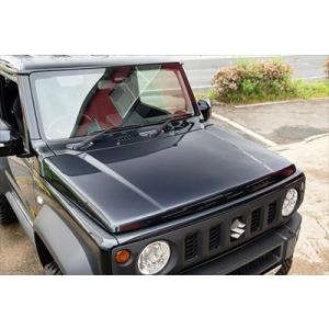 新品未使用品ジムニーシエラ　軽量化カーボンボンネットクリアー塗装完成品 JB74W ジムニーシエラ カーボン スラッシュボンネット クリア塗装取付