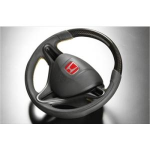 シビック FD1/2 スポーツステアリング カーボン ブラック/イエローステッチ