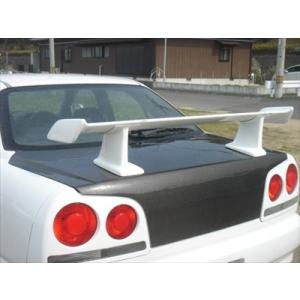スカイライン GT-R R33 C-I リアウイング FRP+カーボン製 塗装取付込