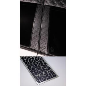 Y32 シーマ ステンレスピラー 6P glaceロゴ ブルー 取付込 : エアロ