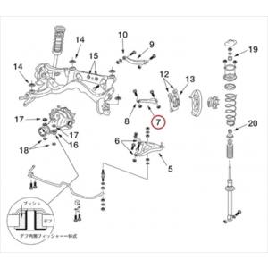 スカイライン GT-R BNR34 リアアッパーリンクセット フロント側 左右セット  「図7」
