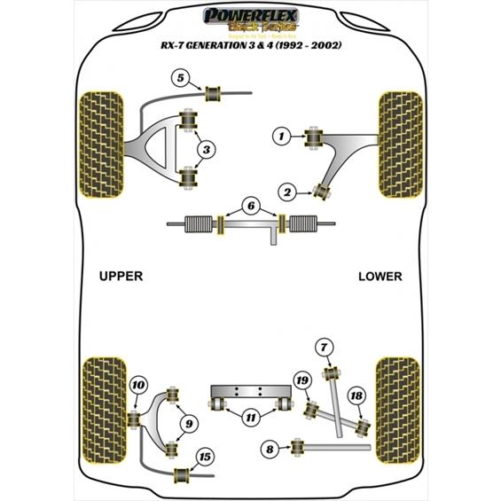 FD3S RX-7 リア アッパーアームブッシュ アウター(10)