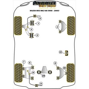 NB ロードスター フロント スタビライザーブッシュ(4) 22mm径用