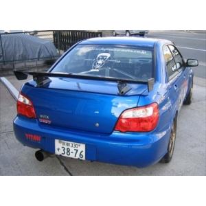 インプレッサ GDB GTウイング 平織りカーボンウィング+白ゲルFRP