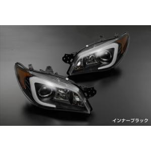 インプレッサ GD系 後期 3Dライトバー プロジェクターLEDヘッドライト HID車用 インナーブラック｜toptuner-store