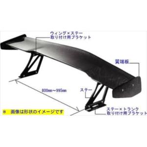 汎用 3D GTウイング 平織りカーボン製 ウイング幅：1600mm ステー：B 