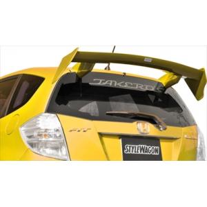 フィットGE8 FRP　カーボン　リアウイングスポイラー フィット GE8 RS 後期 リアウイングプラス カーボン製 取付込 : エアロ