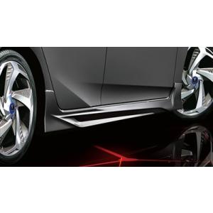 プリウス50 TRDサイドステップ　カラー218アティチュードブラックマイカ プリウス 50系 前期 ハイブリッド サイドステップ 2色塗分け塗装済