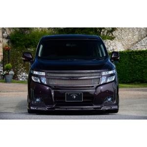 エルグランド Premium E52 前期 ハイウェイスター Premium Edition ブリリアントホワイトパール Qab フロントグリル 前期 Tmke02 Toptuner フロントグリル アラウンドビューモニター有車用 塗装済 Faceii