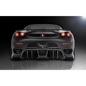 フェラーリ F430 F1 WORLD PLATINUM リアアンダーエクステンション FRP+カーボン製 クリア塗装済み｜toptuner-store