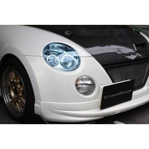 コペン L880K ヘッドライトリング 左右セット メッキ調 : エアロ