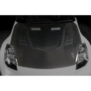 Z33 前期 ダクト付ボンネット 平織りカーボン ダクト部分のアルミ製の