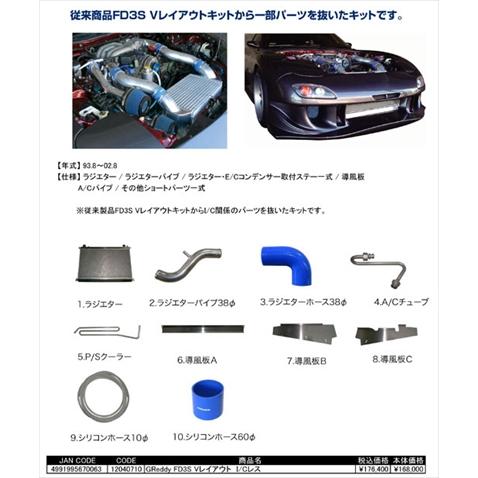 RX-7 FD3S グレッディ Vレイアウト インタークーラーレス