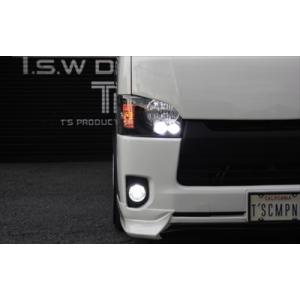 200系ハイエース 4型純正タイプLEDヘッドライト マットブラック