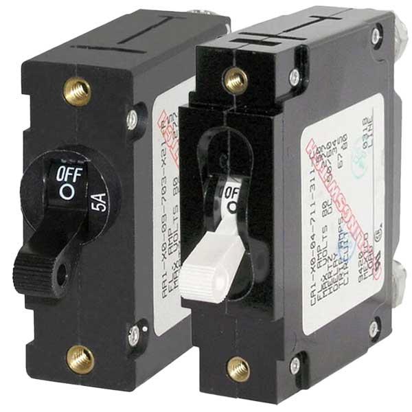 15Aサーキットブレーカー付スイッチ ホワイト・ブラック レバ− BlueSeaSYSTEMS製　