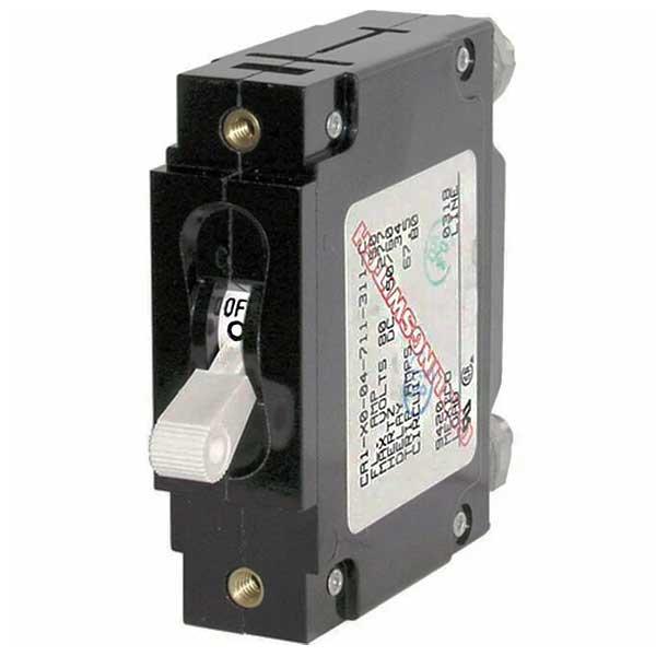 40Aサーキットブレーカー付スイッチ ホワイトレバ− BlueSeaSYSTEMS製　