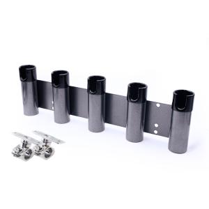 船舶用ロッドホルダー アルミ  5連 ブロンズコート 取り付けアタッチメント付き　トップウォーターオ...