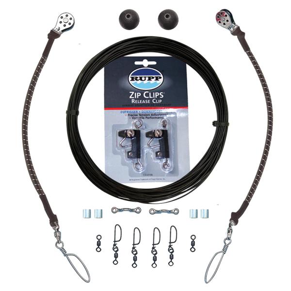 RUPP アウトリガーリギングキット　ジップクリップ　モノフィラメントライン　シングル