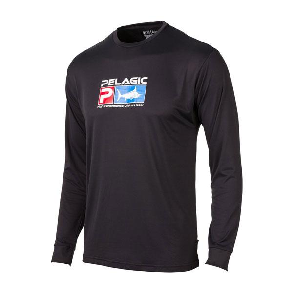 ペラジック　アクアテック PELAGICロゴ長袖Ｔシャツ ブラック