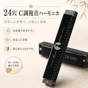 ハーモニカ C調 24穴 複音 初心者 子供向...の詳細画像3