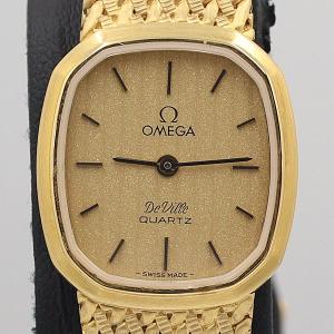 オメガ クオーツ スクエア GP ゴールド文字盤 OMEGA 【OMEGA】オメガ デビル スクエア SS/GP ゴールド文字盤