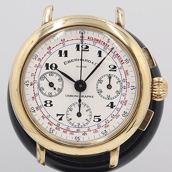 デッドストック級 稼働 エベラール 36008 クロノ 白文字盤 トップのみ 手巻 メンズ腕時計 O...