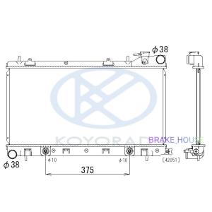 radiator フォレスター GF-SF5 AT 45111FC320 PL091164｜tora-rd