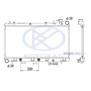 ラジエーター インプレッサ 型式 E-GF4  エンジン EJ16  ミッション A/T 45199FA030 PL090633｜tora-rd