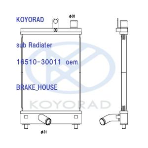 ラジエーター サブ レジアスエース KR-KDH2**V A/T 16510-30011　AA010011｜tora-rd