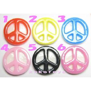 ピース♪マークパーツ　1個　（21mm×21mm）