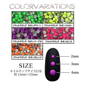 ネイル アルミ製スタッズネオンカラー フラット...の詳細画像1