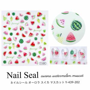 ネイルシール オーロラ スイカ マスカット Y-...の商品画像